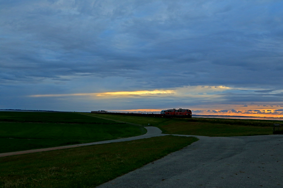 Sylt-Shuttle am Abend