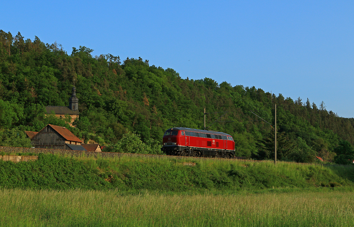 216 auf der Frankenwaldbahn